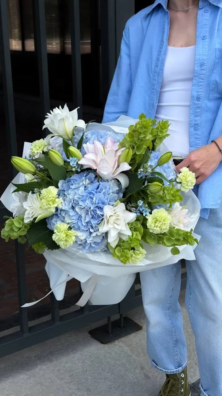 Blue Lily Garden — designer bouquet by WTF! Dnipro