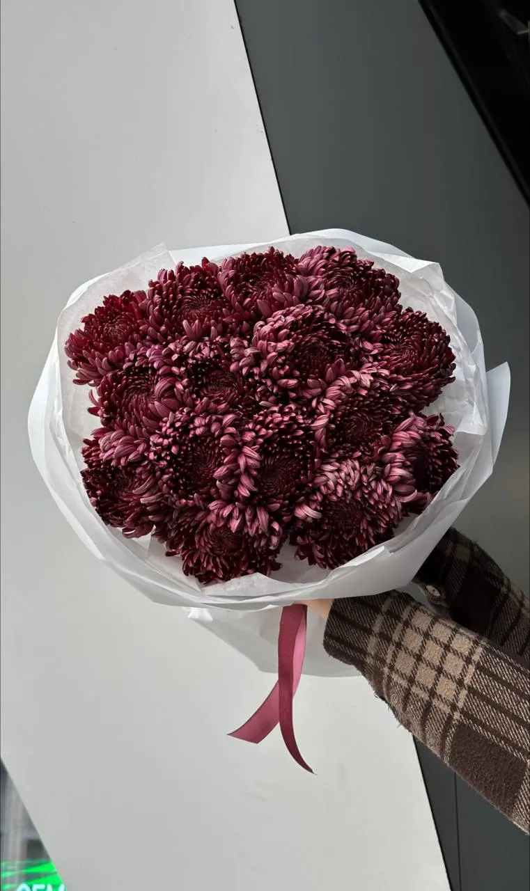 Burgundy Mum 15 — авторський букет від WTF! Дніпро