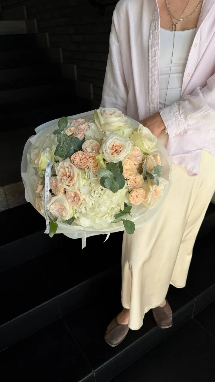 Cream Petal Bloom — designer bouquet by WTF! Dnipro