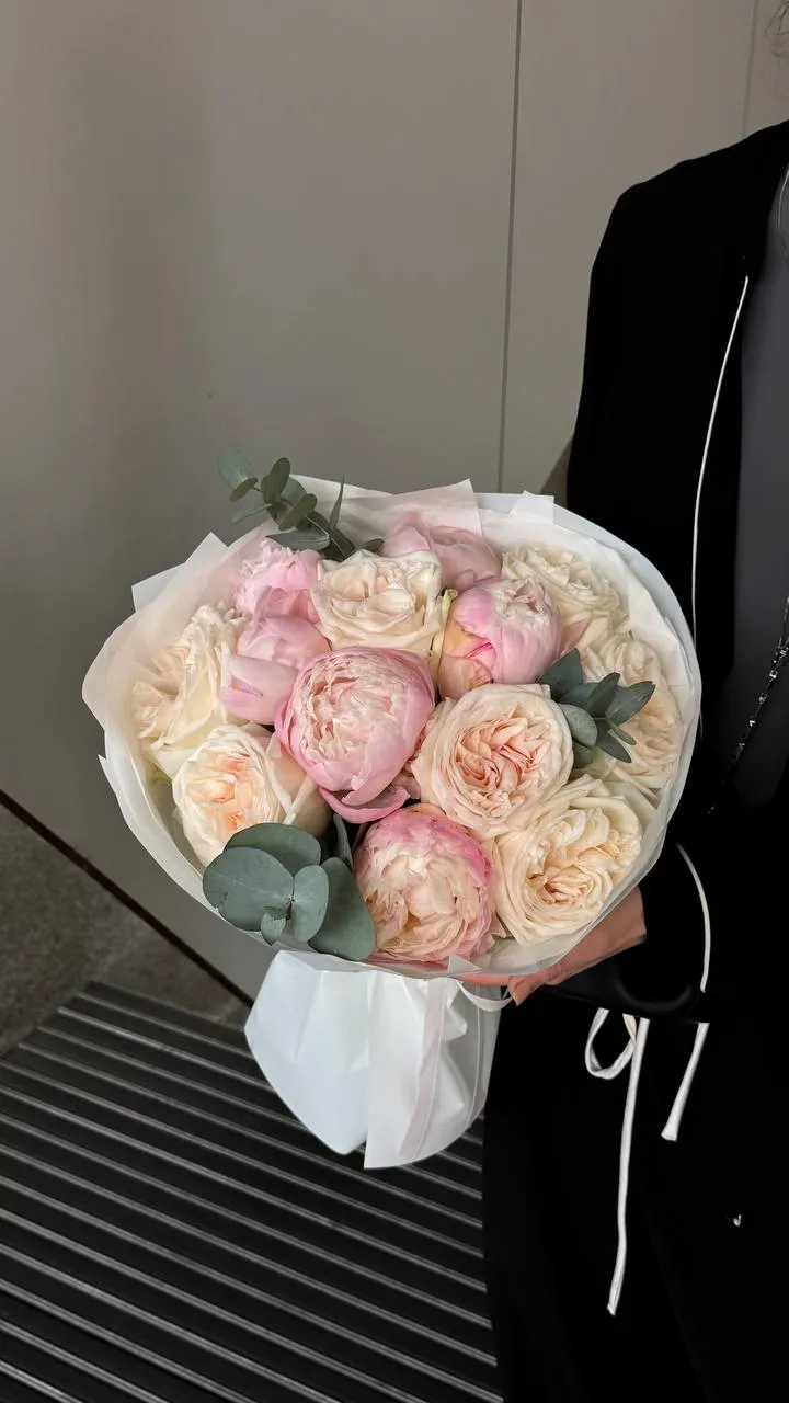 Ivory Peony Blush — designer bouquet by WTF! Dnipro
