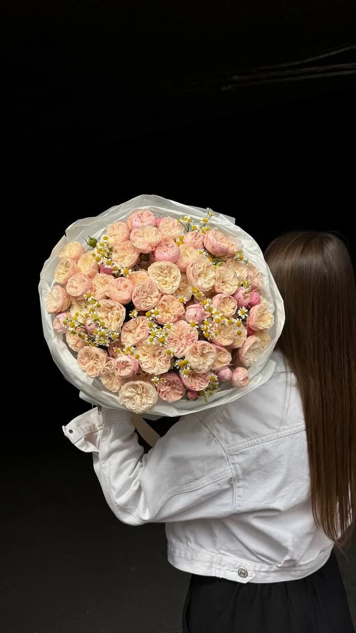 Peach Spray Bloom — designer bouquet by WTF! Dnipro
