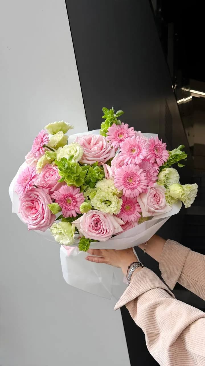 Pink Gerbera Blush — designer bouquet by WTF! Dnipro