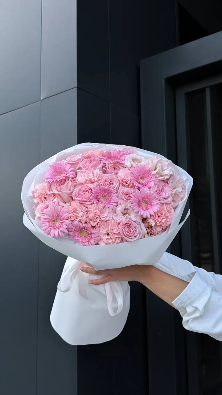 Pink Gerbera Drift — designer bouquet by WTF! Dnipro