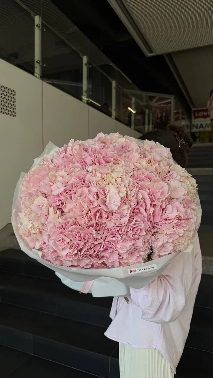 Pink Hydrangea 13 — designer bouquet by WTF! Dnipro
