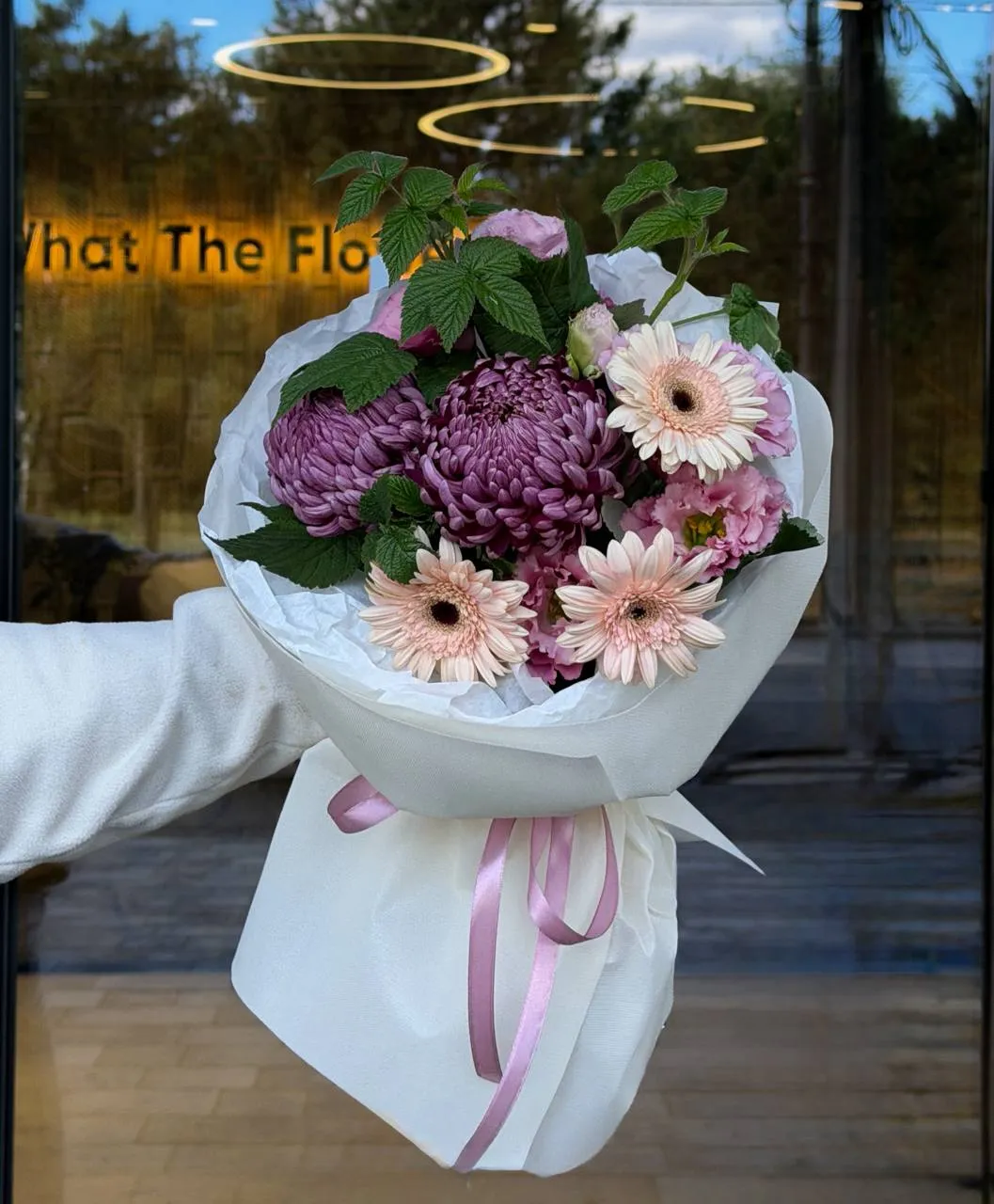 Plum Gerbera Mix — авторський букет від WTF! Дніпро
