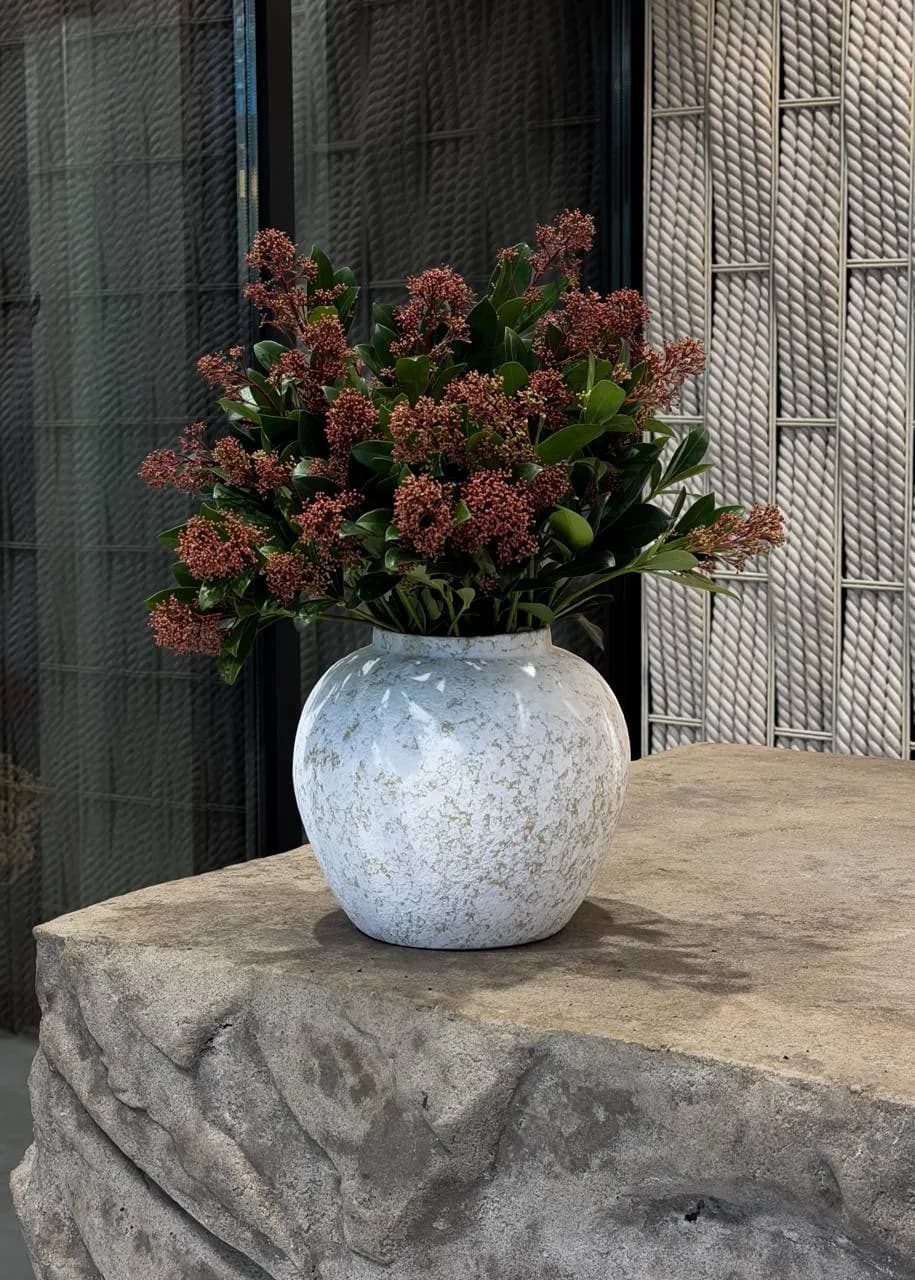 Vase Stone Globe — designer bouquet by WTF! Dnipro