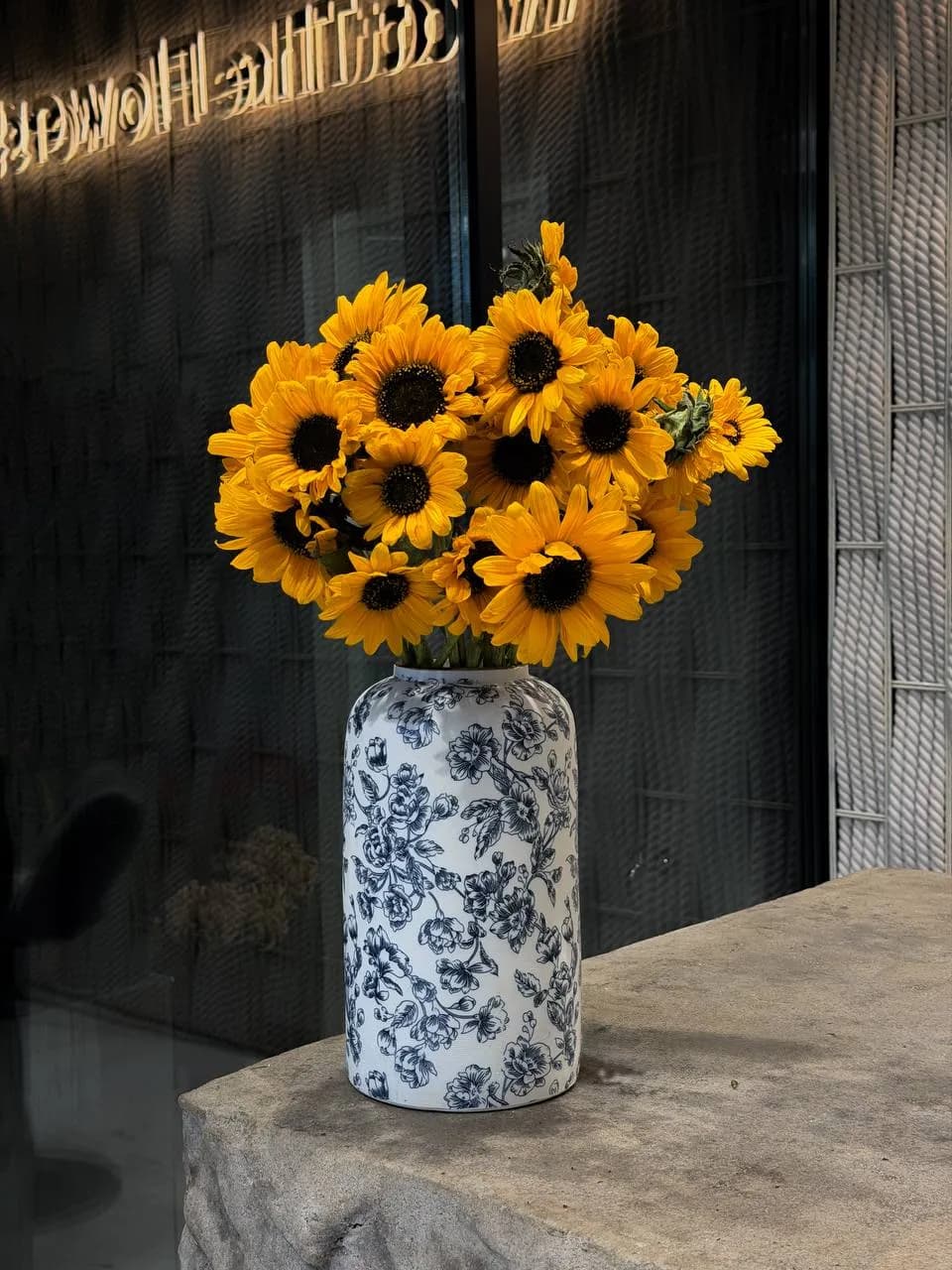 Vase Toile Print M — designer bouquet by WTF! Dnipro