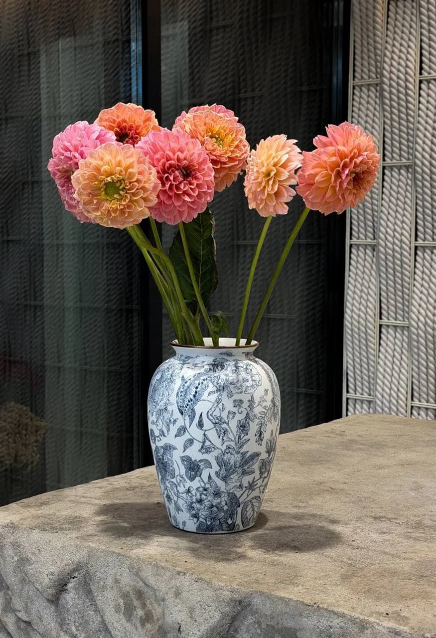 Vase Toile Print S — авторский букет от WTF! Днепр