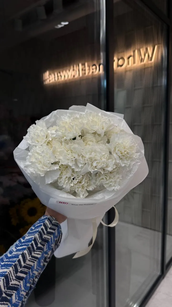 White Carnation 15 — designer bouquet by WTF! Dnipro